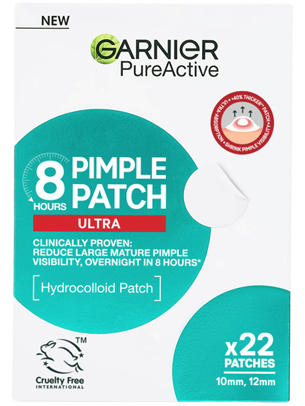 Fotografie GARNIER Pure Active 8H Pimple Patch Ultra 22 ks