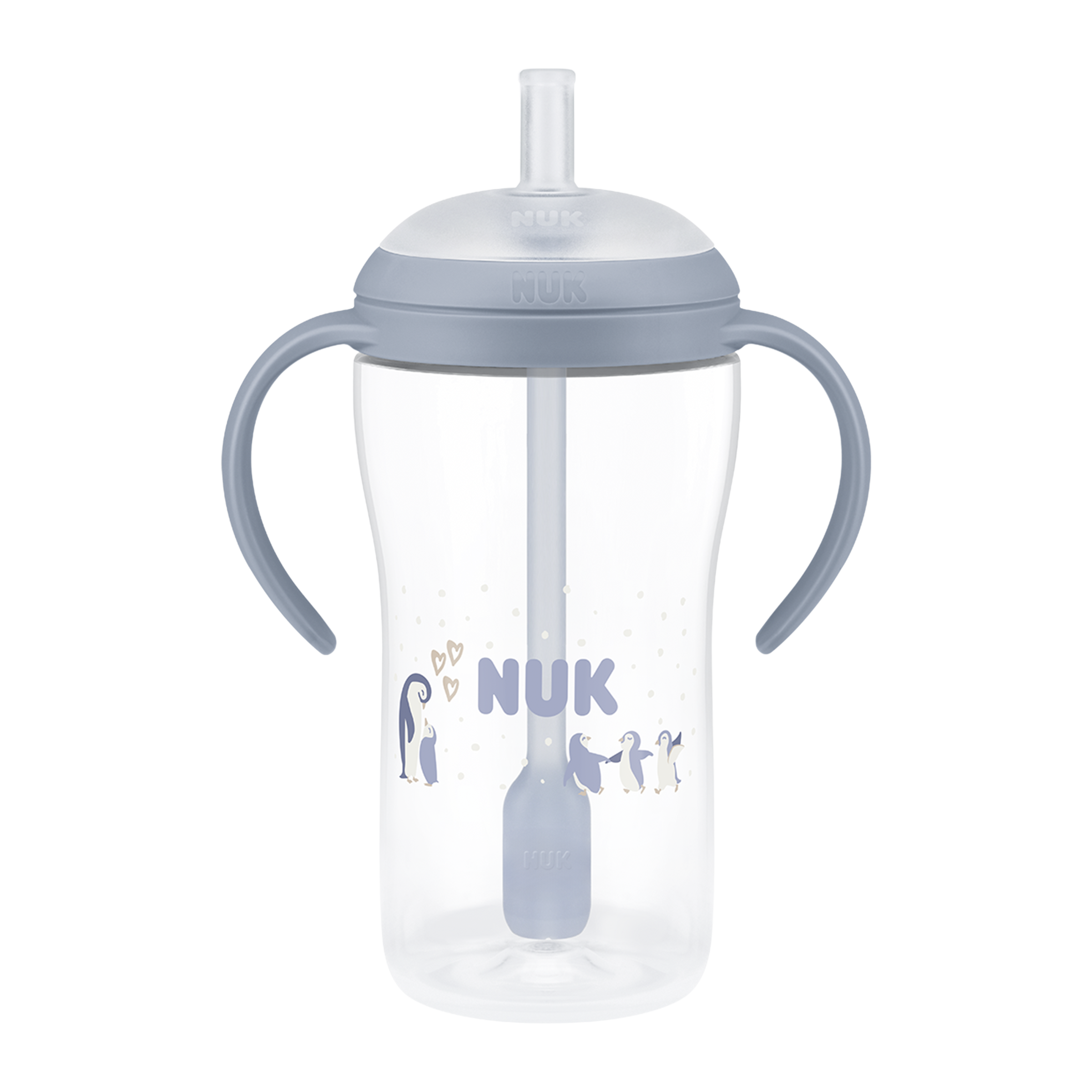 Fotografie NUK láhev na učení Perfect Match brčko PENGU 260 ml