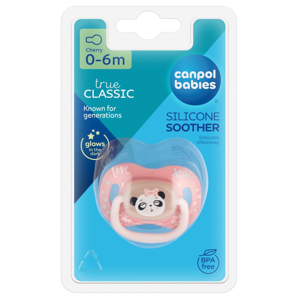 CANPOL BABIES Dudlík silikonový symetrický Exotic animals 0-6m panda