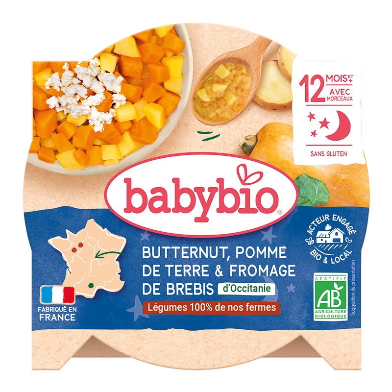 Babybio Zemiaky, maslová tekvica a ovčí syr 230 g