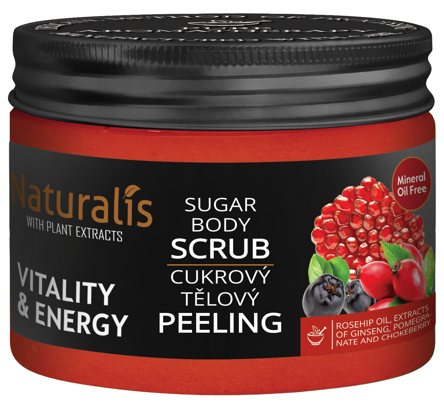 Fotografie NATURALIS Cukrový tělový peeling Vitality & Energy 250 g