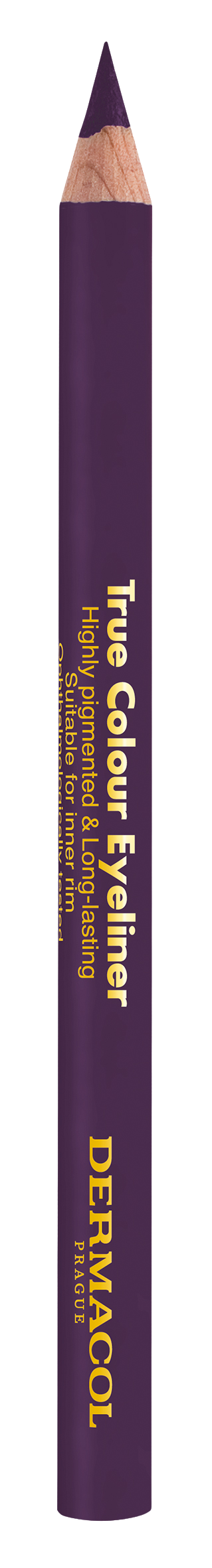 Fotografie DERMACOL True colour Dřevěná tužka na oči - Burgundy 4 g