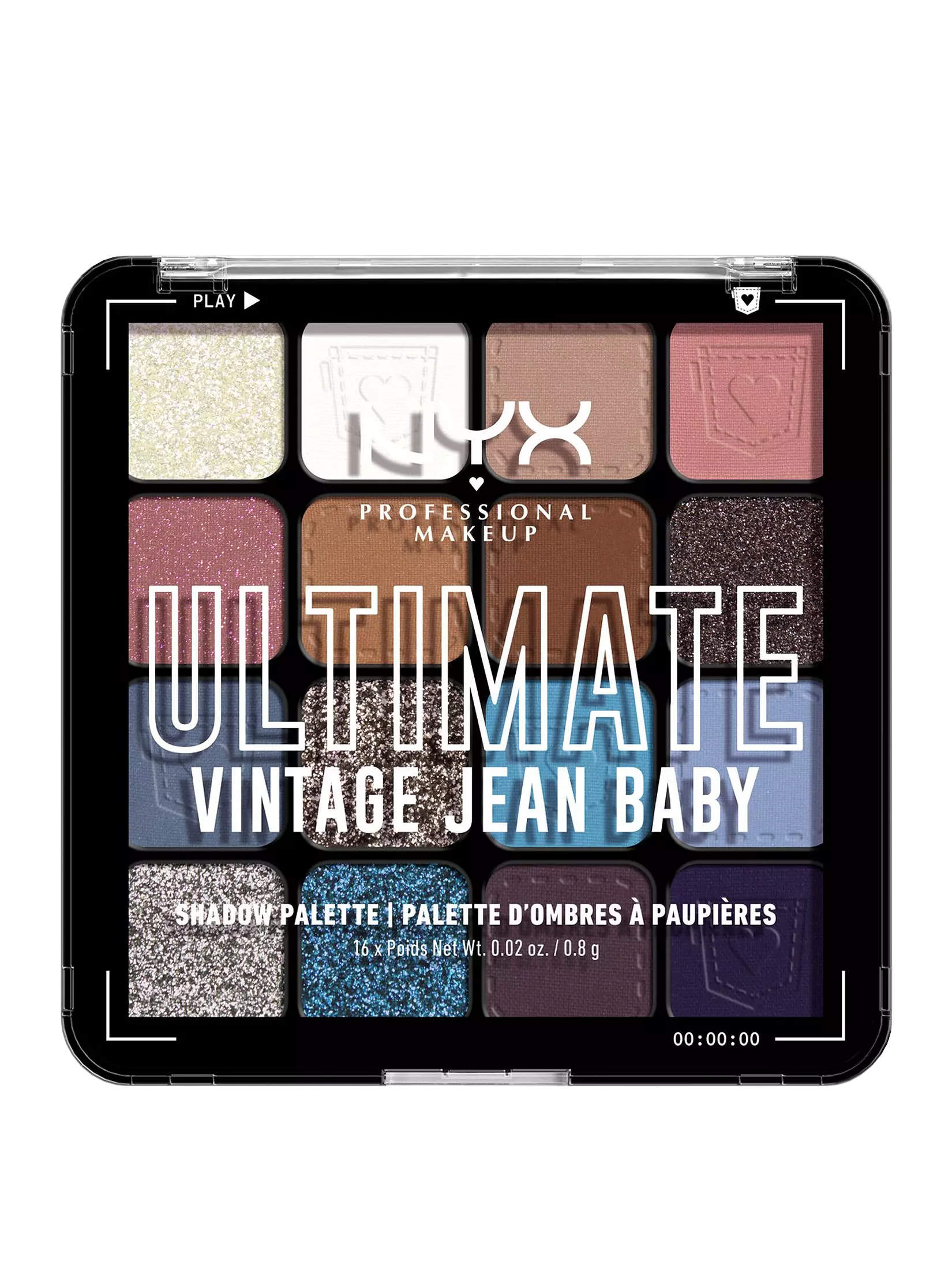 NYX PROFESSIONAL MAKEUP Shadow Palette Vintage Jean Baby paletka očních stínů