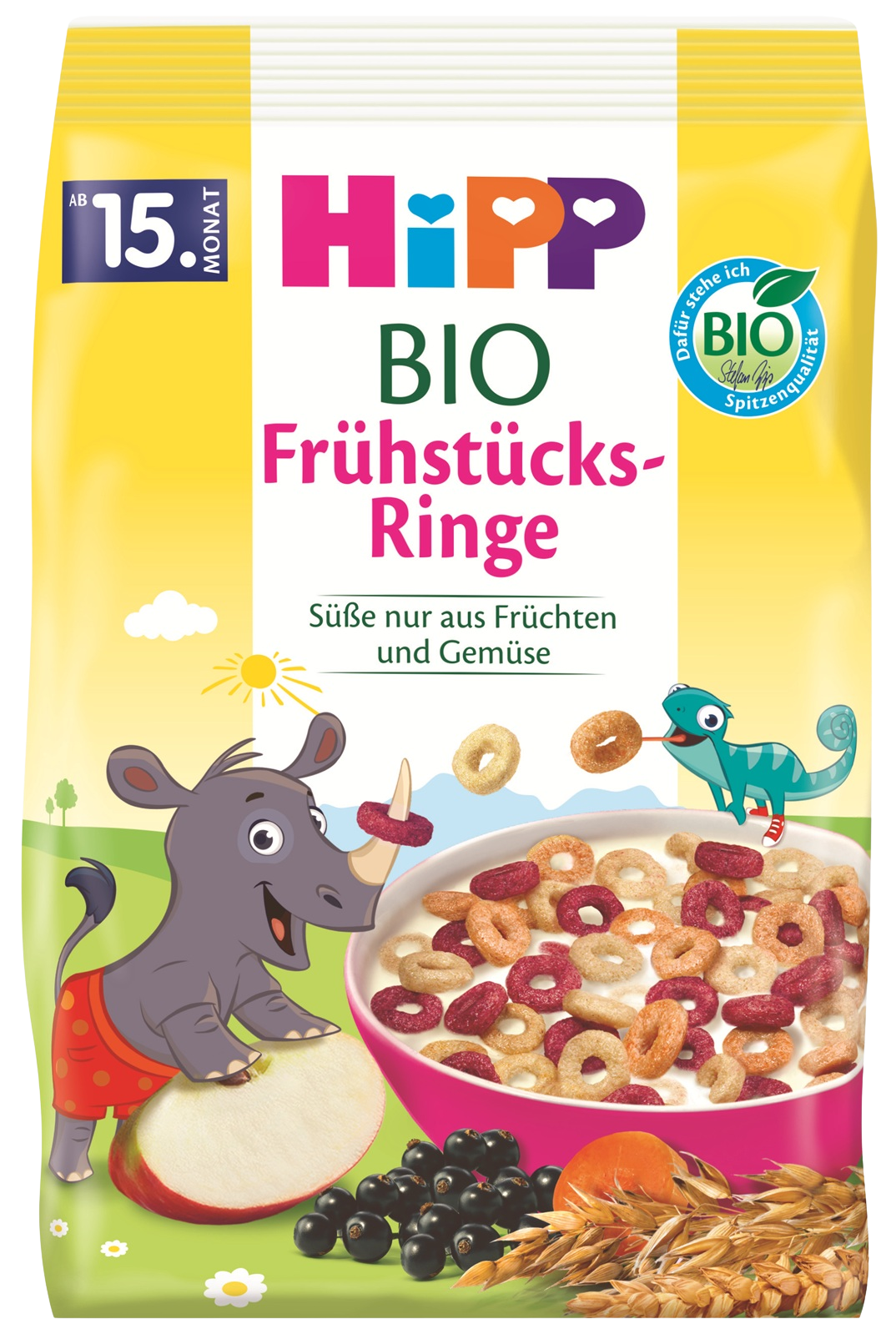 HiPP BIO Obilno-ovocné kroužky k snídani 120 g