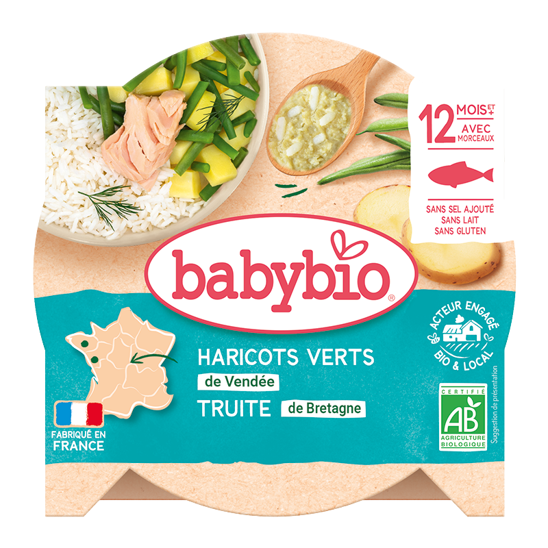 Babybio zelenina se pstruhem a špetkou kopru 230 g