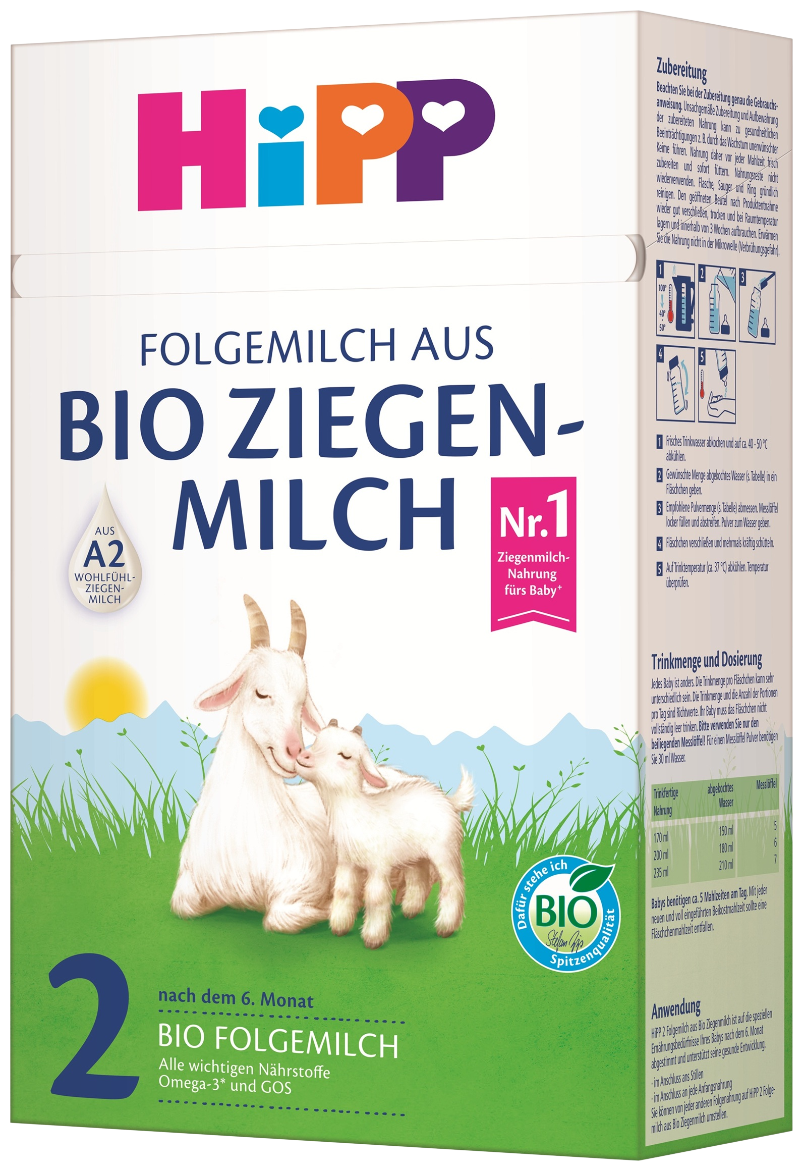 HiPP Mléko 2 BIO kozí 400 g