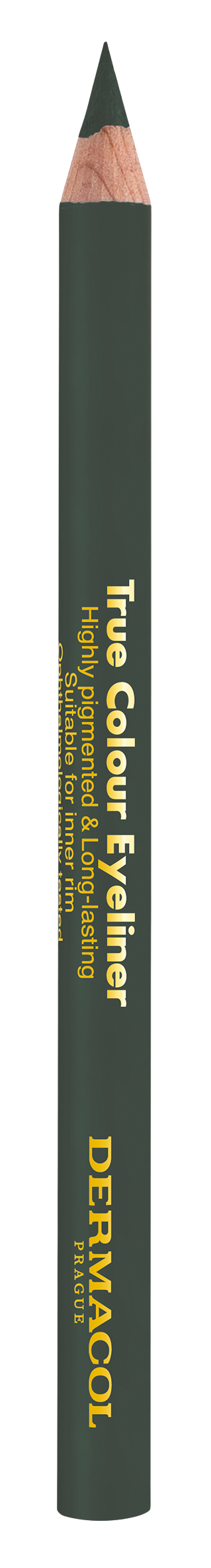 Fotografie DERMACOL True colour Dřevěná tužka na oči - Army Green 4 g