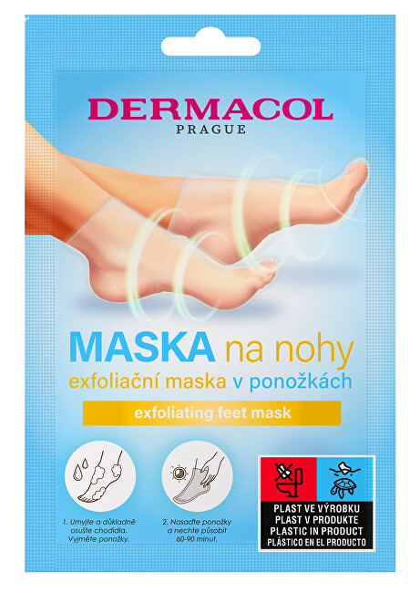 Fotografie DERMACOL Exfoliační maska na nohy v ponožkách