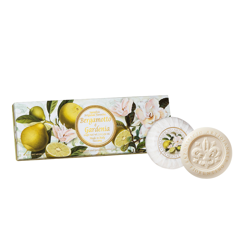 Fotografie SAF FIORENTINO mýdla Bergamot a gardénie 3 x 100 g