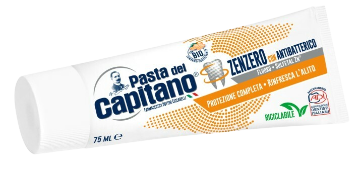 Fotografie PASTA DEL CAPITANO Antibakteriální zubní pasta se zázvorem Ginger 75 ml