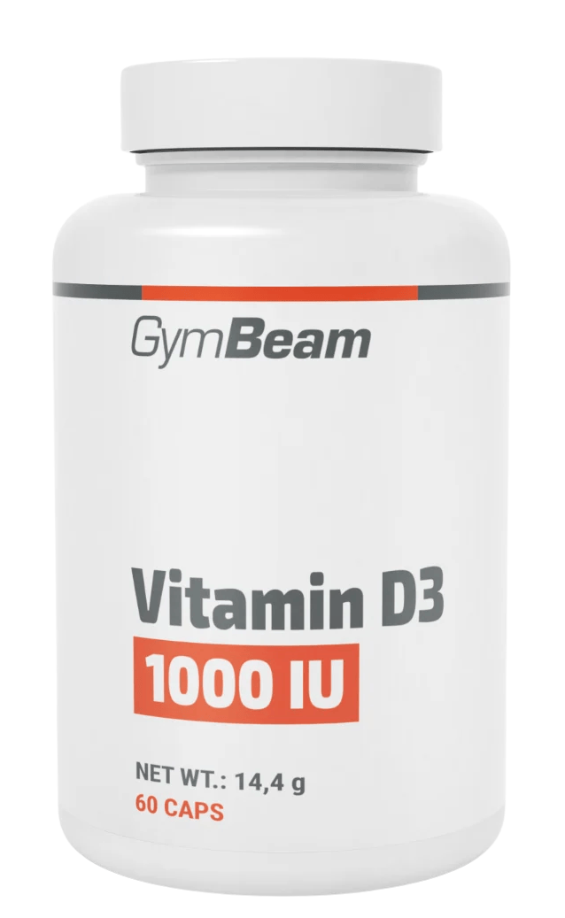 GymBeam Vitamín D3 1000 IU fudge brownie 60 kapsúl