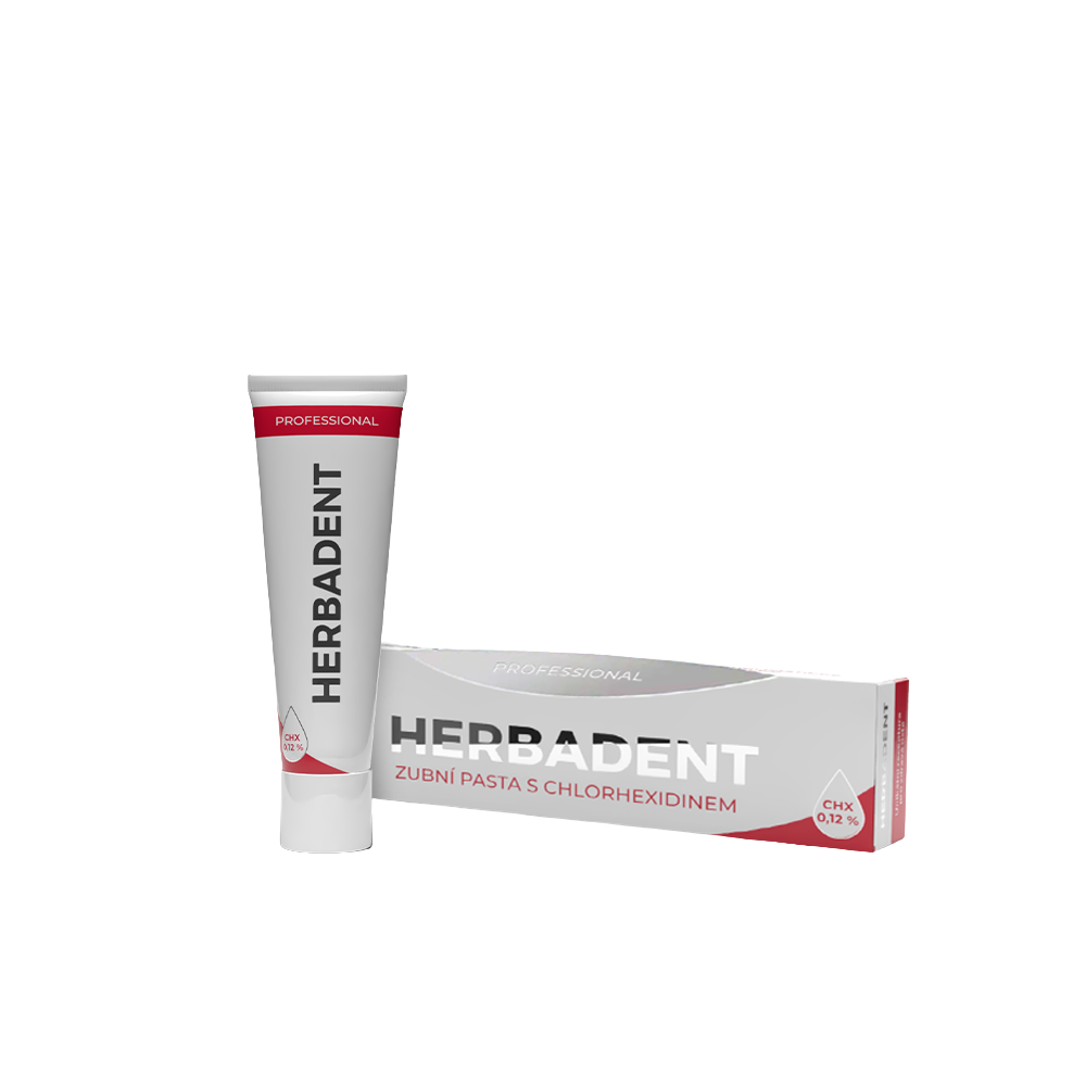 Fotografie HERBADENT Professional Zubní pasta s CHX 0,12 %, 40 g