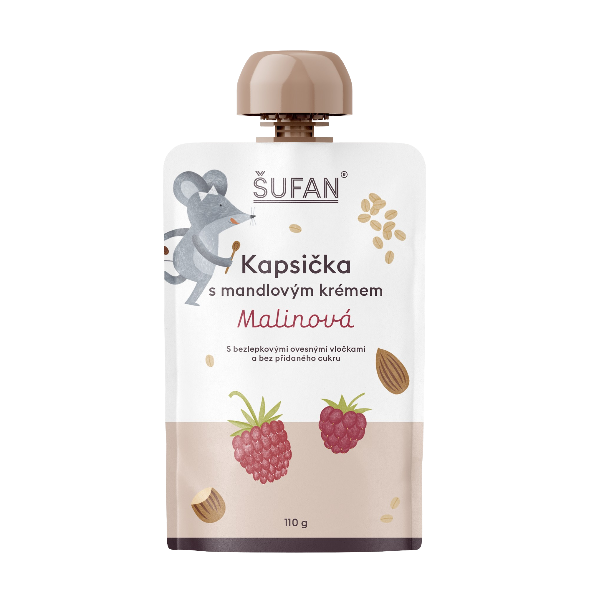 Šufan Kapsička s mandlovým krémem malinová 110 g