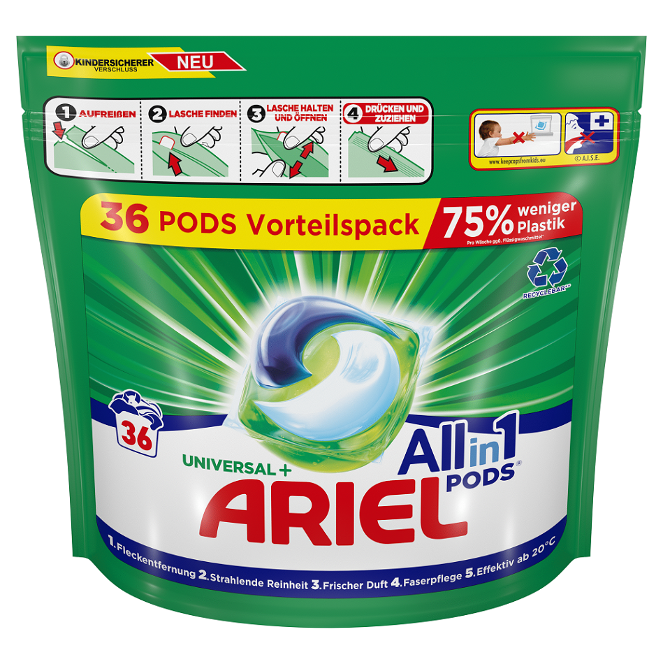 ARIEL Prací kapsle Universal+, 36 ks