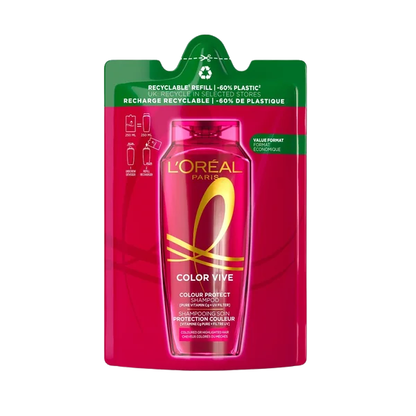 Fotografie L'ORÉAL PARIS Elseve Color Vive náhradní náplň do šamponu 250 ml