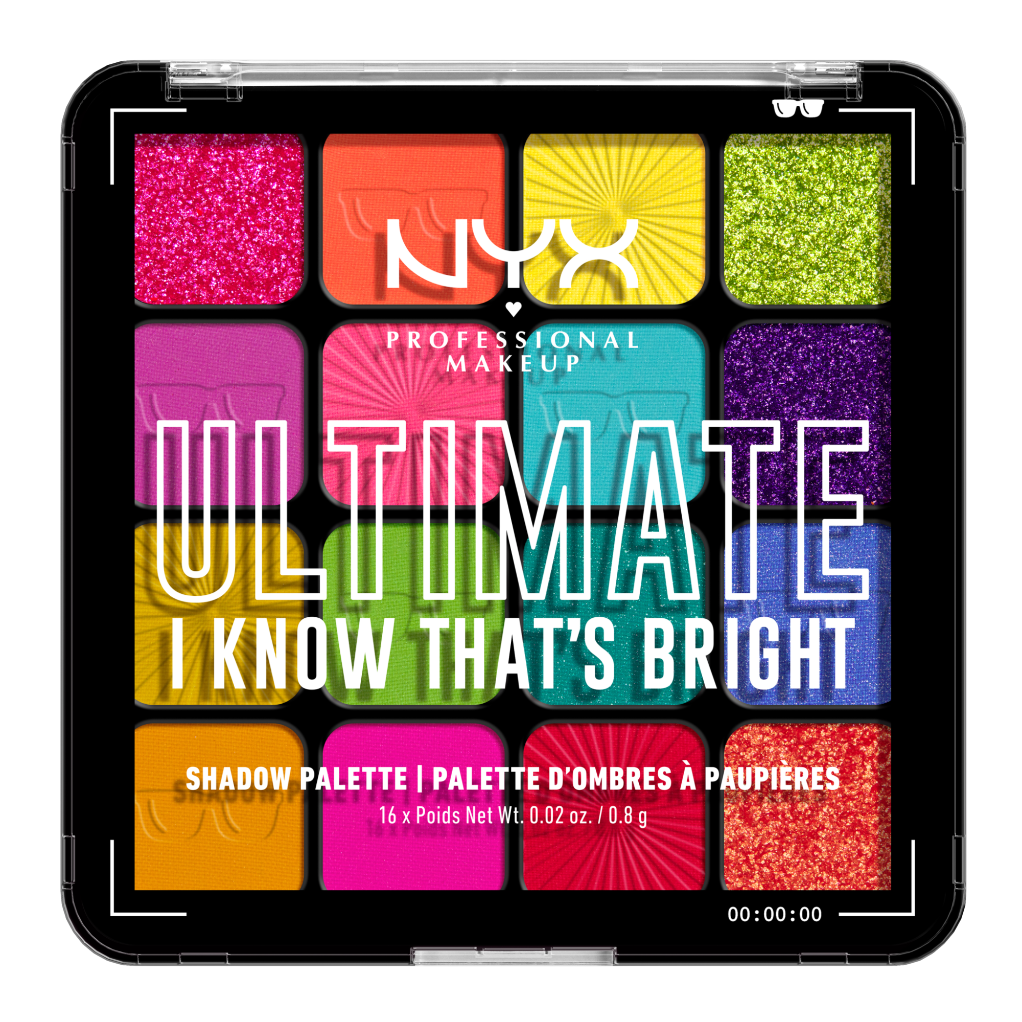 NYX PROFESSIONAL MAKEUP Ultimate Shadow Palette I Know That's Bright paletka očních stínů