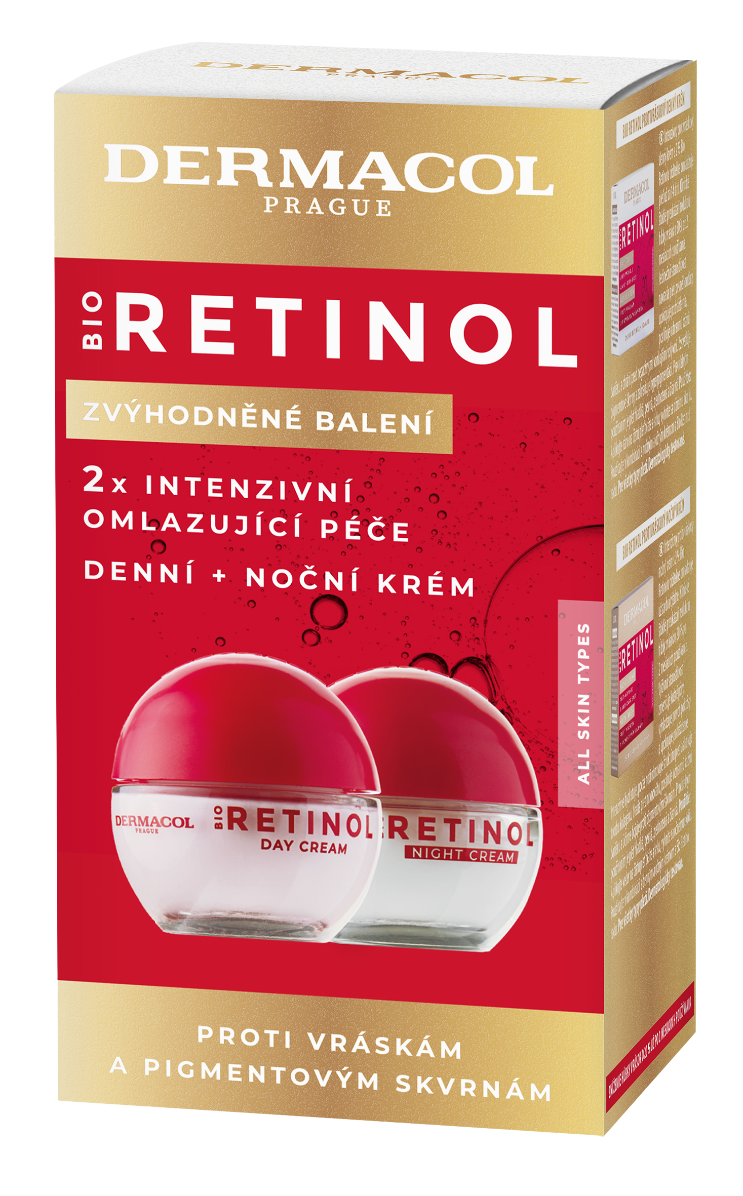 Fotografie DERMACOL Duopack Bio Retinol Denní a noční krém 2 x 50 ml