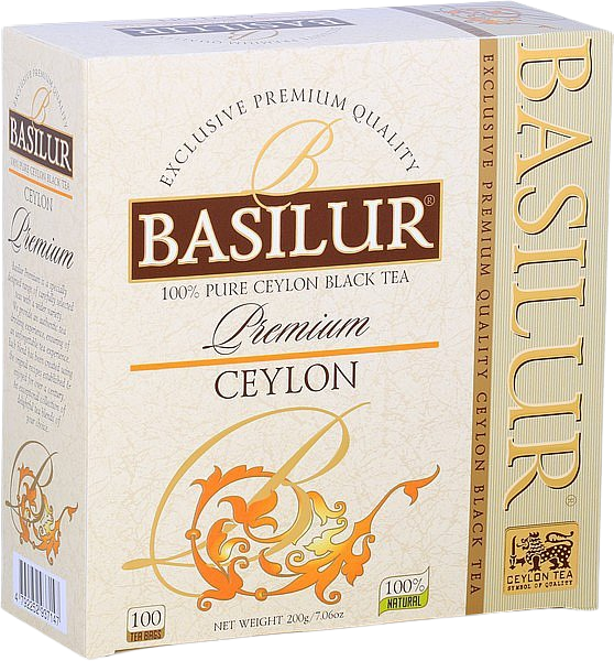 Fotografie BASILUR Premium Ceylon černý čaj 100 x 2 g