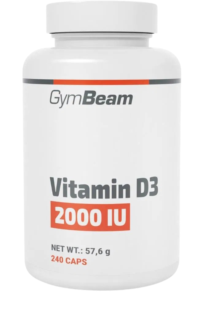 GymBeam Vitamin D3 2000 IU, bez príchute 240 mäkkých kapsúl