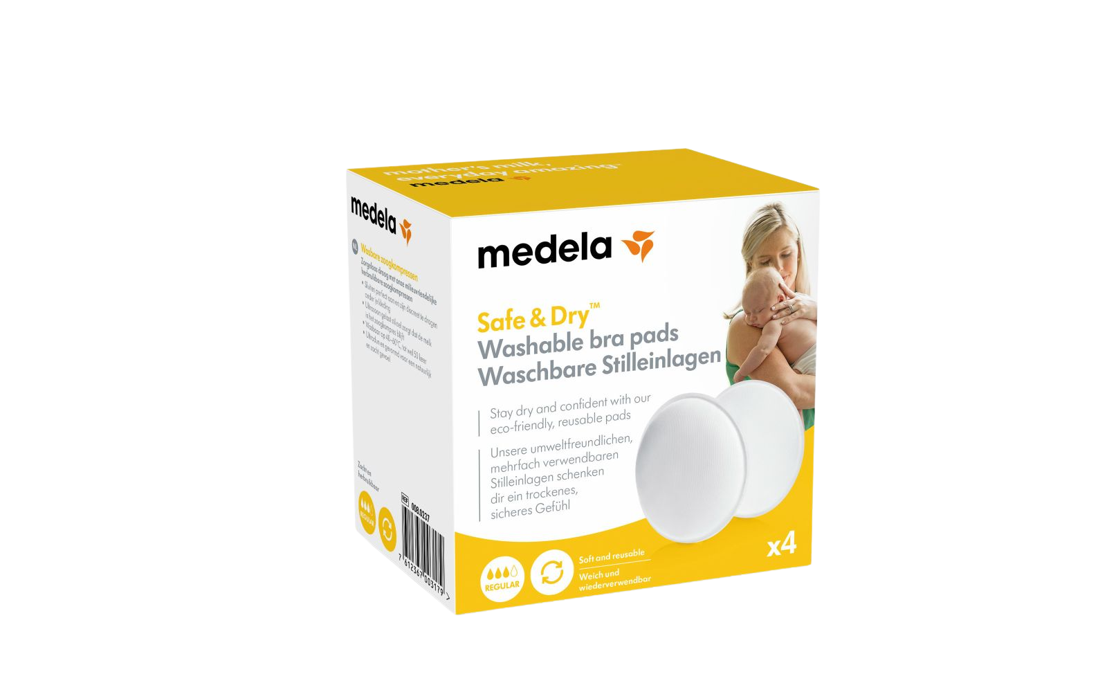 Fotografie MEDELA Prsní vložky pro opakované použití - pratelné 4 ks