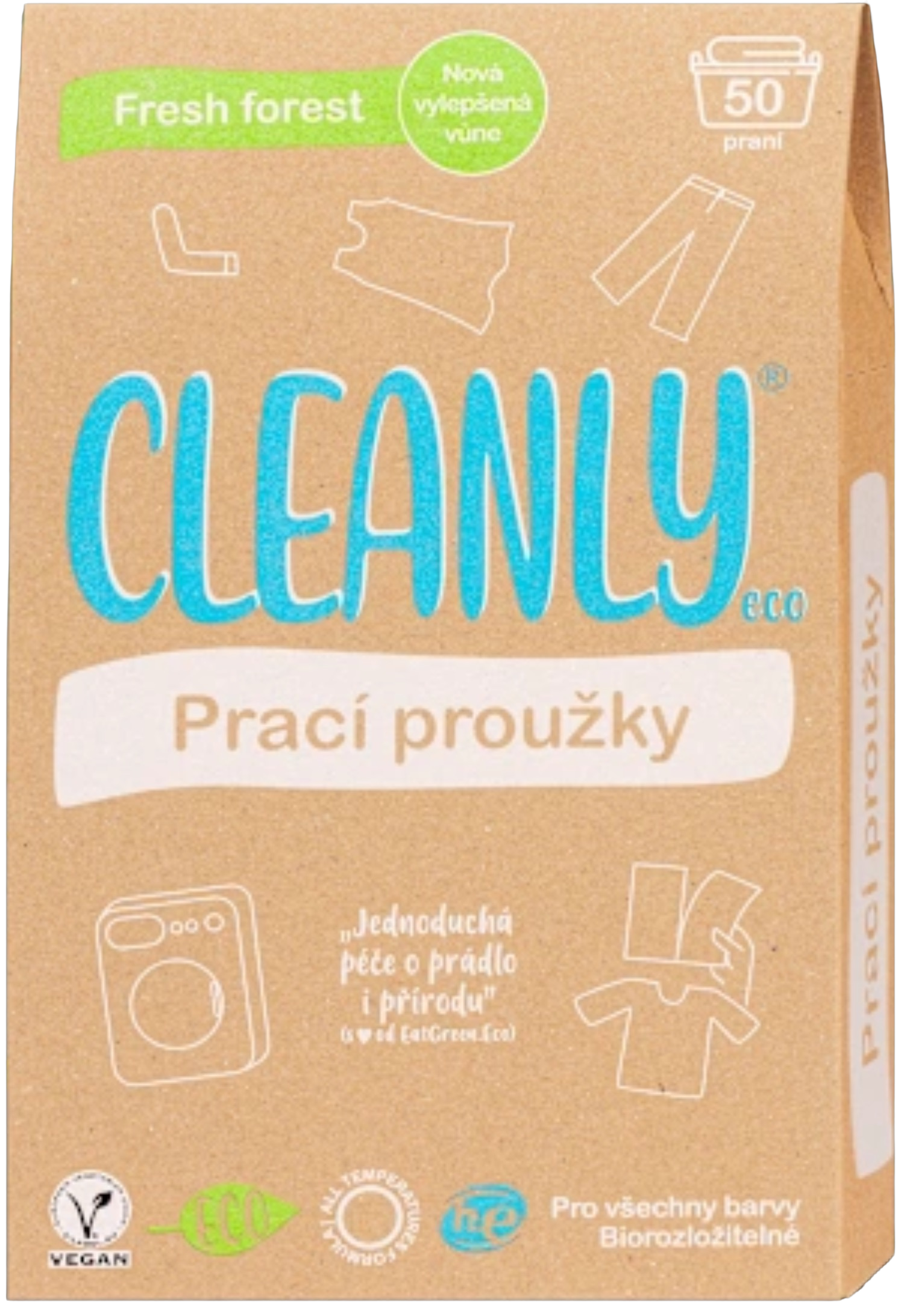 CLEANLY ECO Prací proužky - Fresh Forest 50 praní