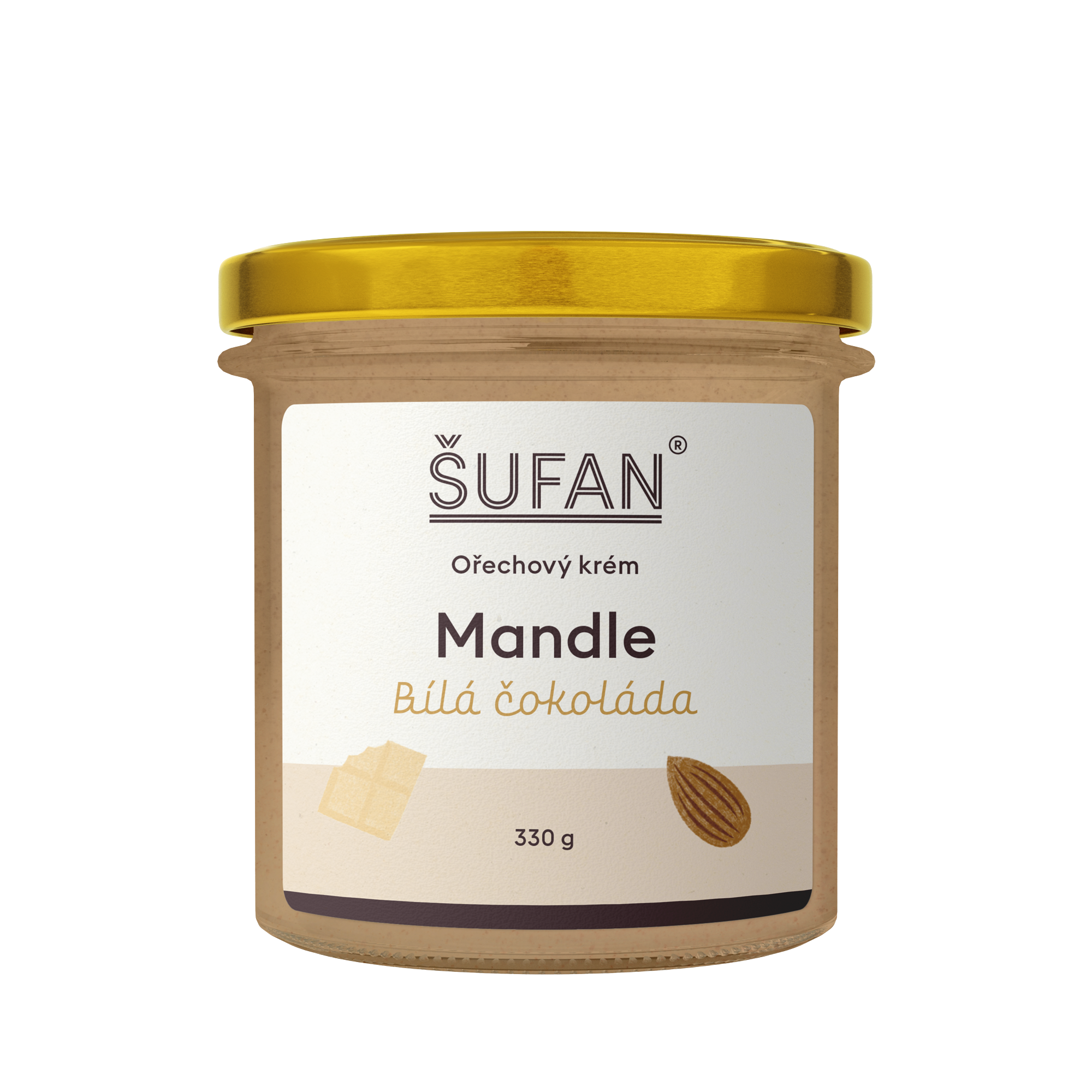 ŠUFAN Mandle s bílou čokoládou 330 g