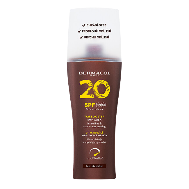 Fotografie DERMACOL mléko urychlující opálení Sun SPF20 200 ml