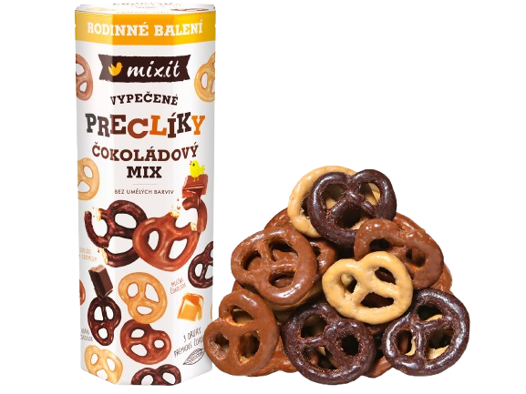 Fotografie MIXIT Velké preclíky - Čokoládový mix 500 g