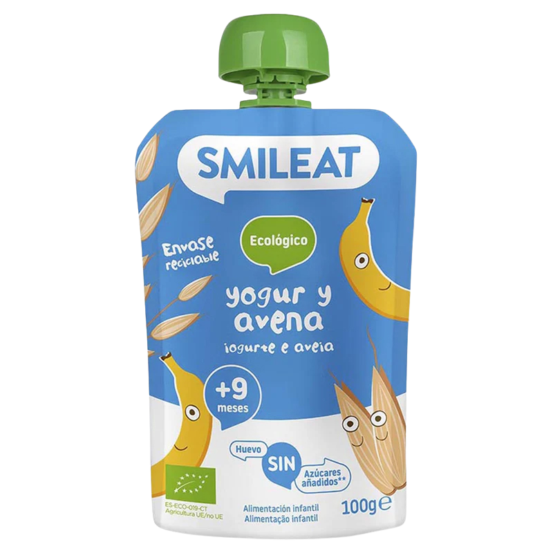 Smileat BIO kapsička řecký jogurt, banán a oves 9M+ 100 g