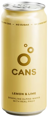 CANS Alpská perlivá voda s příchutí citronu a limetky 330 ml