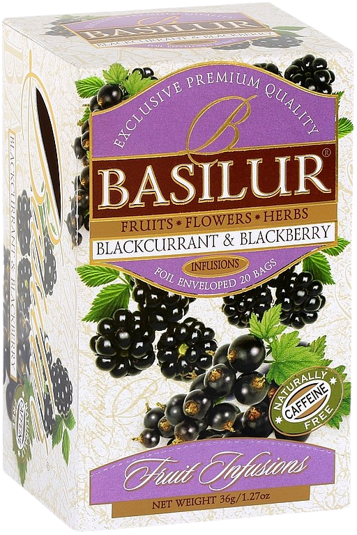 BASILUR Fruit Blackcurrant & Blackberry přebal 20 x 1.8 g