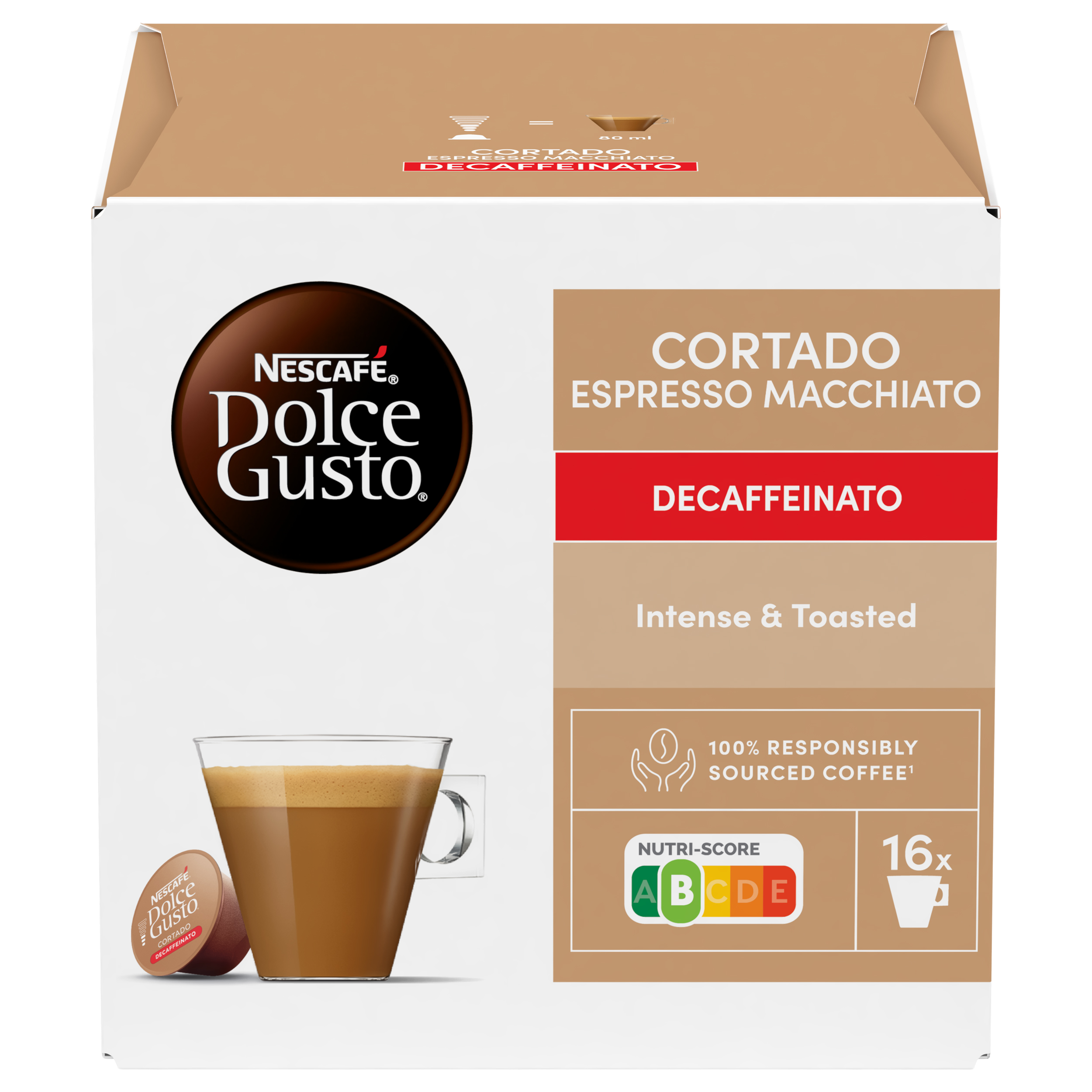 NESCAFÉ Dolce Gusto Cortado Decaffeinato kávové kapsle 16 ks