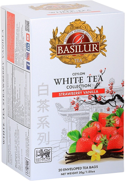 BASILUR White Tea Strawberry Vanilla přebal 20 ks