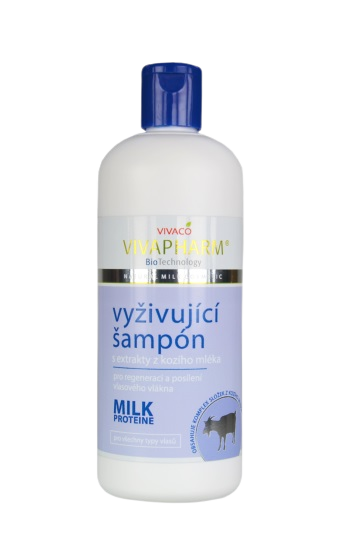 VivaPharm Vyživující šampon s extrakty z kozího mléka 400 ml
