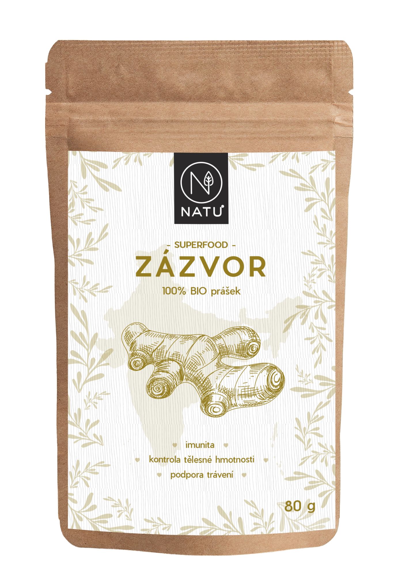 Fotografie Natu Zázvor BIO prášek 80 g Natu A132:z59509