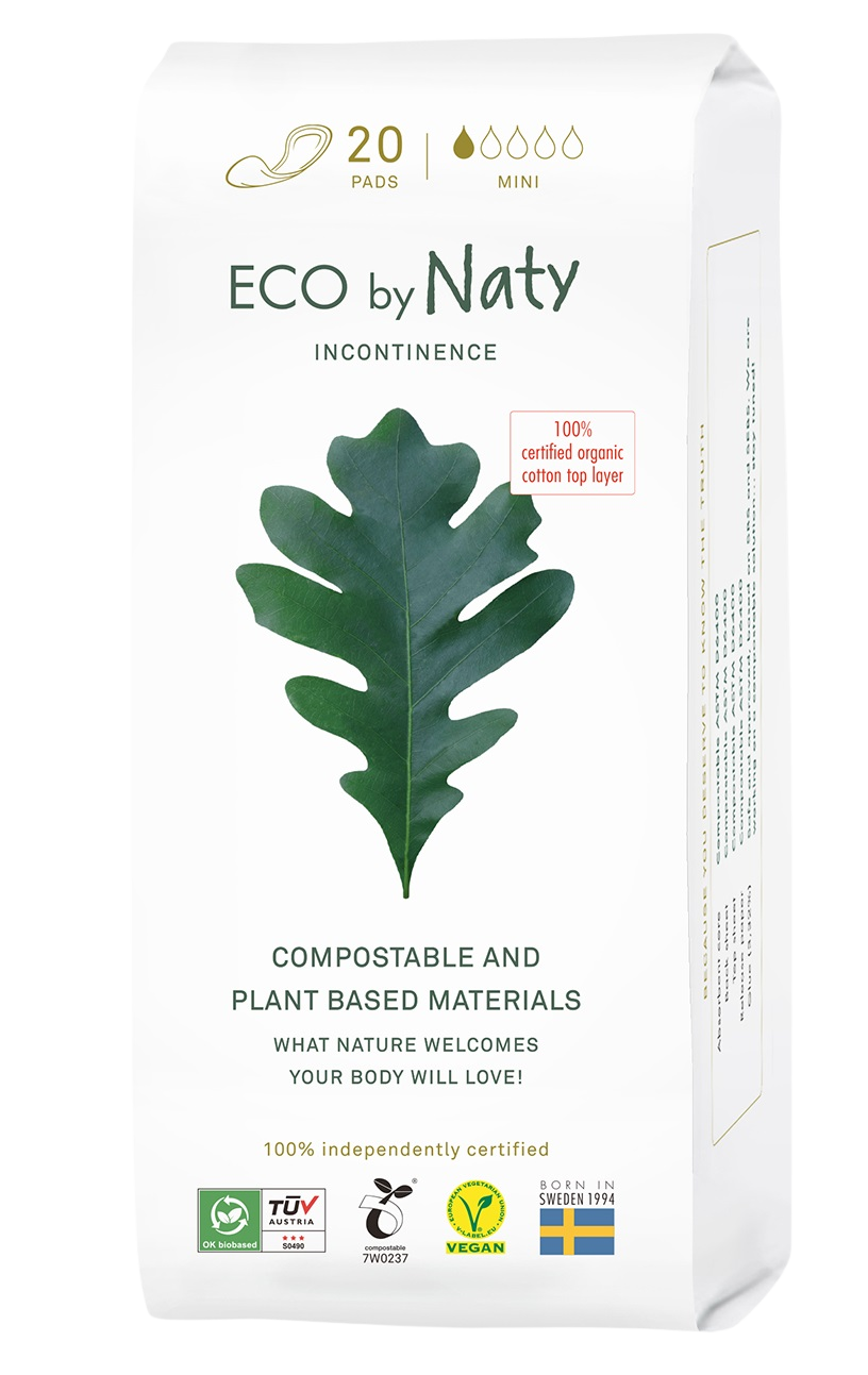 Fotografie Eco by Naty Dámské ECO inkontinenční vložky Naty - mini (20 ks) A132:z65578