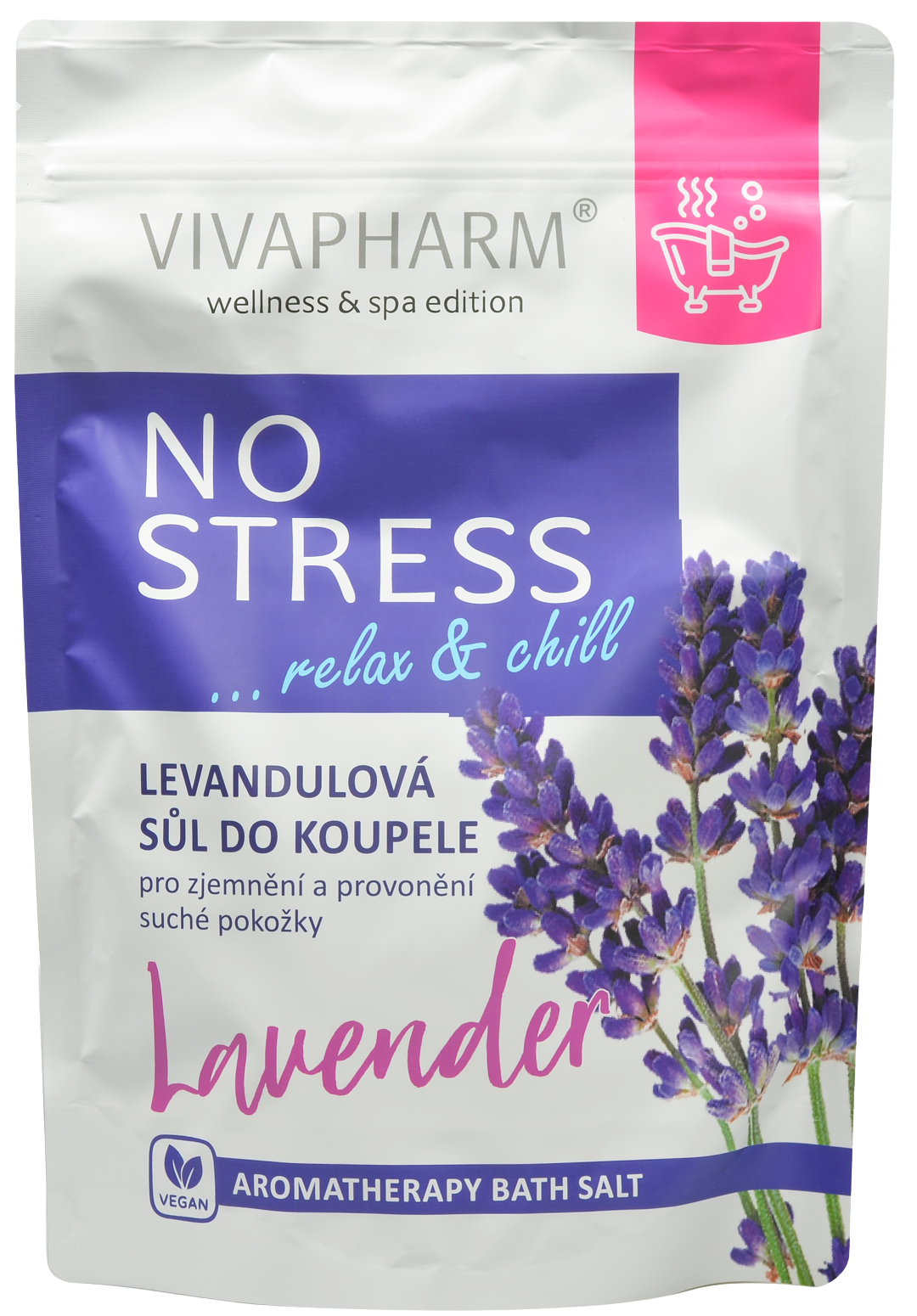 VivaPharm Soľ do kúpeľa No stress 1000 g