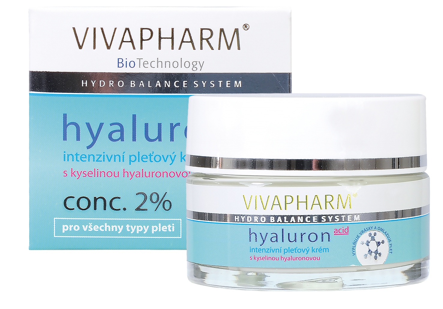 VivaPharm Intenzívní pleťový krém s kyselinou hyaluronovou 50 ml