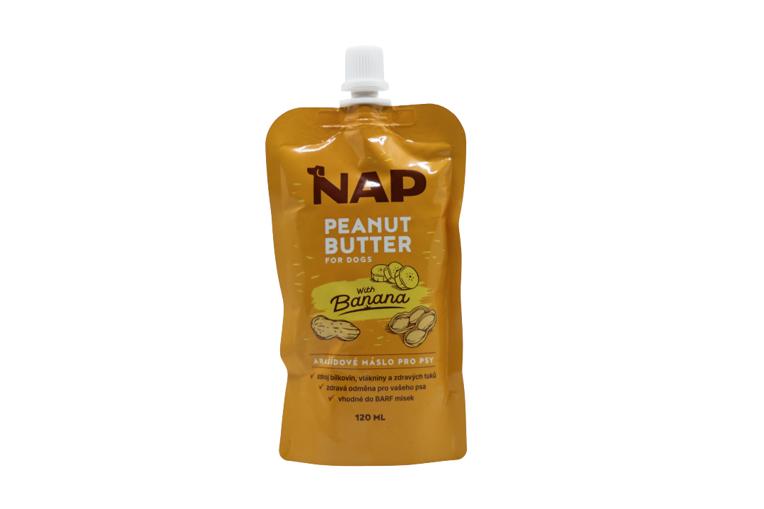 NAP Arašídové máslo pro psy, banán 120 ml