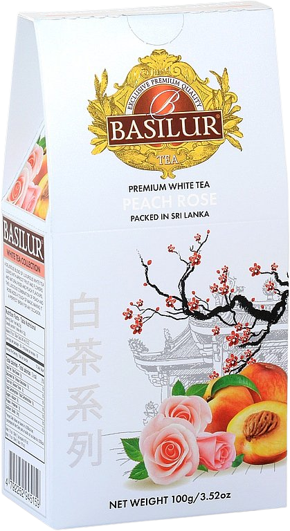 Fotografie BASILUR White Tea Peach Rose 100 g