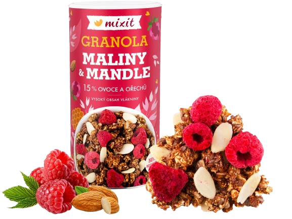 Fotografie MIXIT Granola Maliny a mandle 440 g