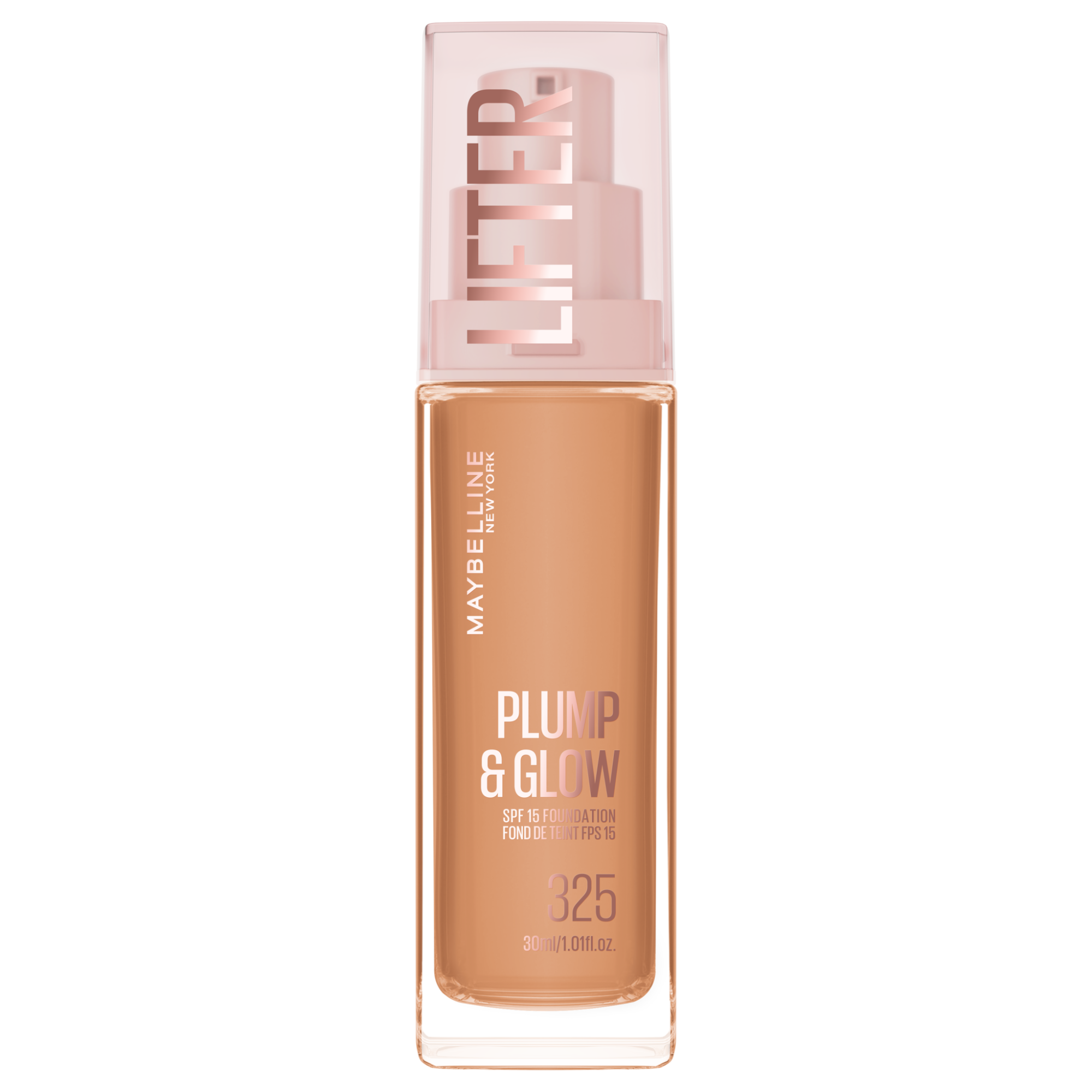 MAYBELLINE NEW YORK Lifter Foundation 325, rozjasňující make-up Plump & Glow 30 ml