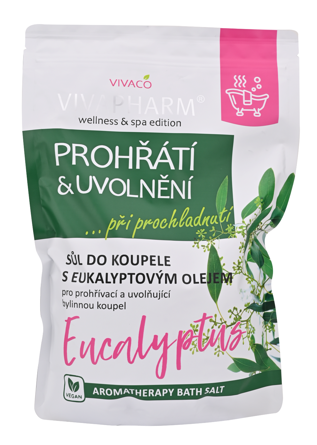 VivaPharm Soľ do kúpeľa Prehriatie a Uvoľnenie 1000 g