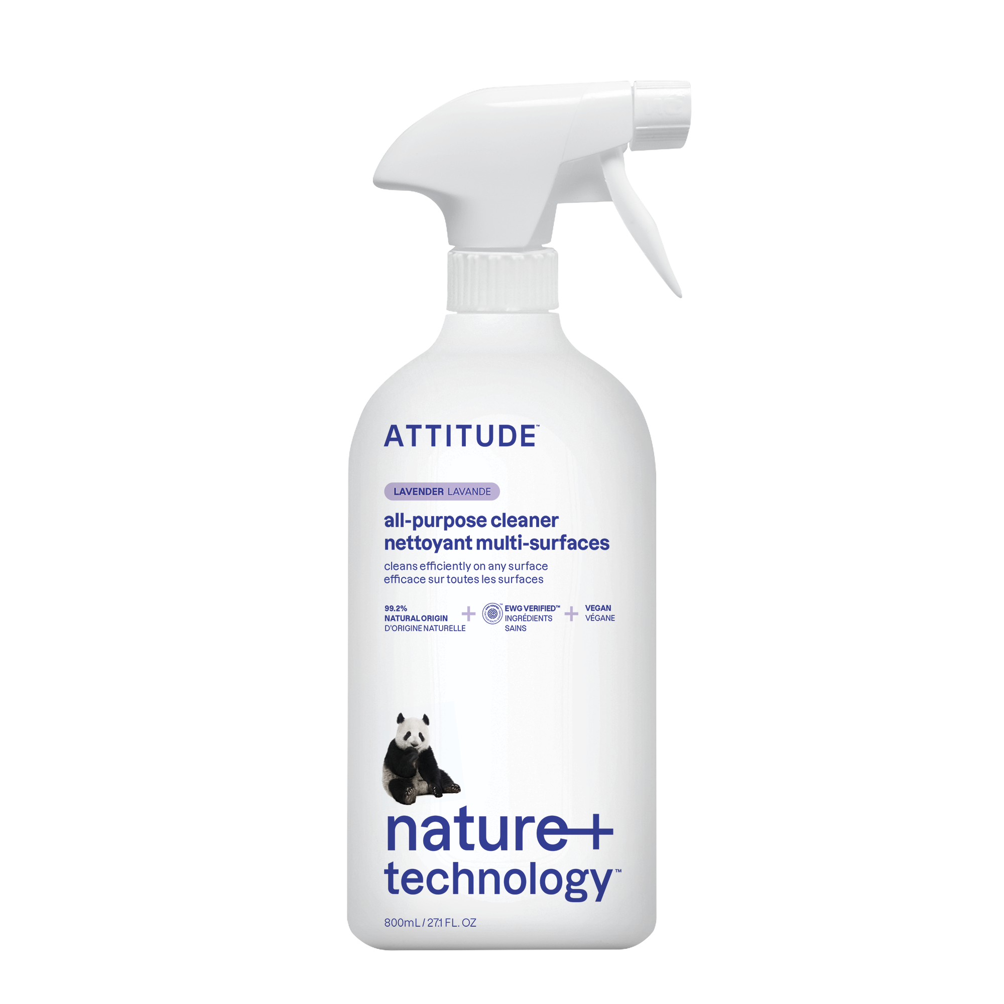 ATTITUDE Nature+ Univerzální čistič s vůní levandule s rozprašovačem 800 ml