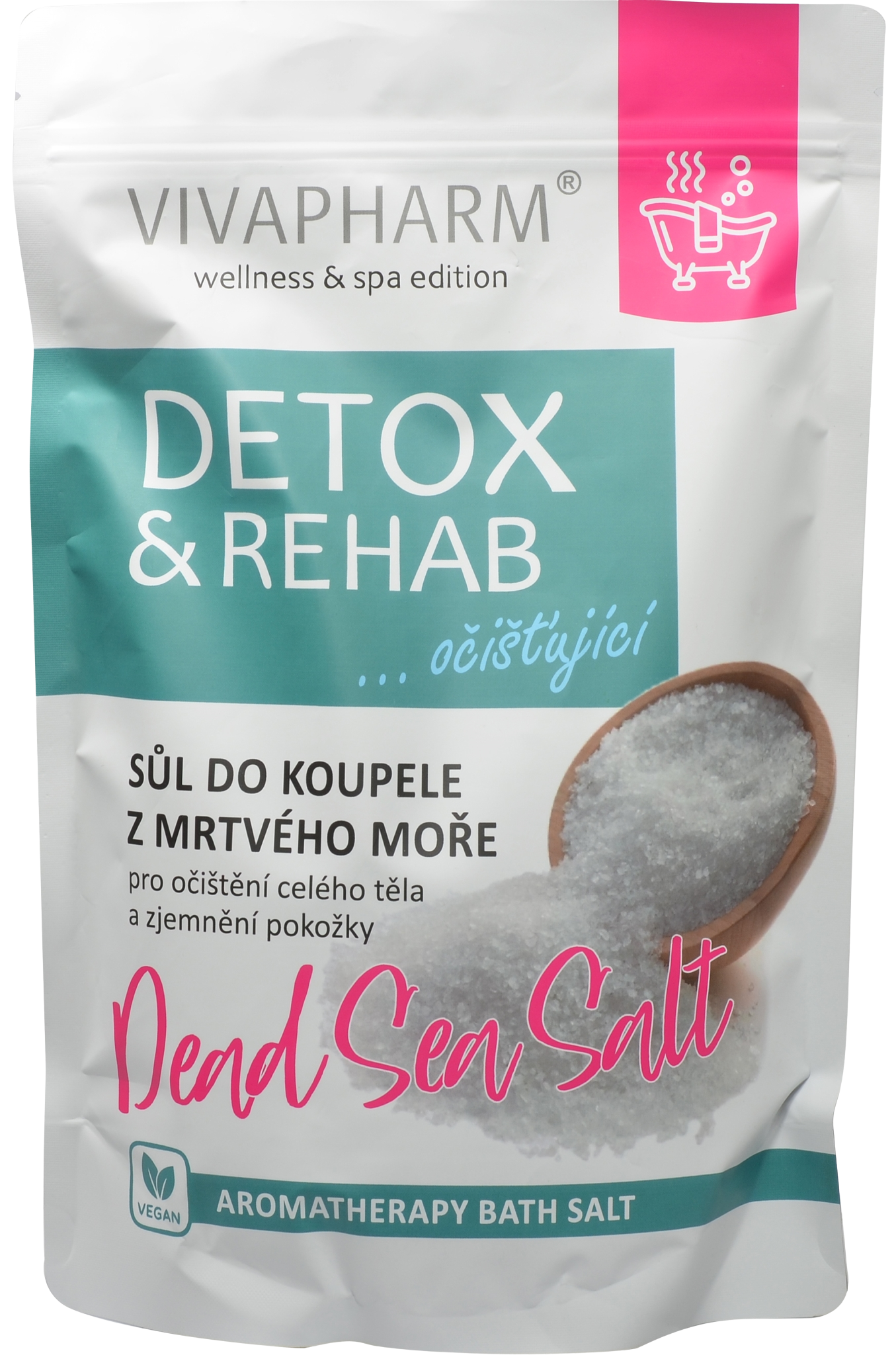 VivaPharm Sůl do koupele Detox and rehab 1000 g