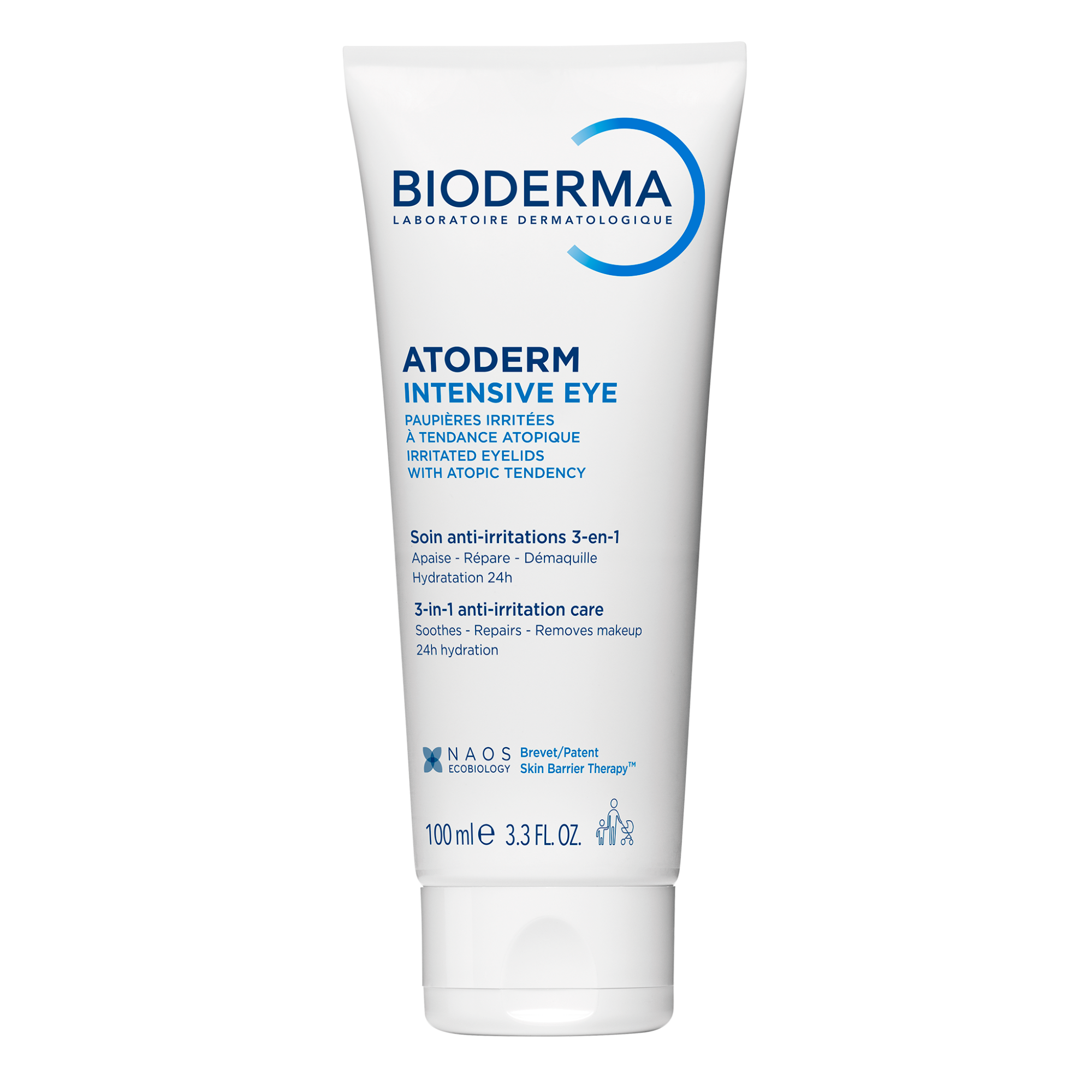 Fotografie Bioderma Atoderm Intensive eye 3v1 pro podrážděná oční víčka 100 ml