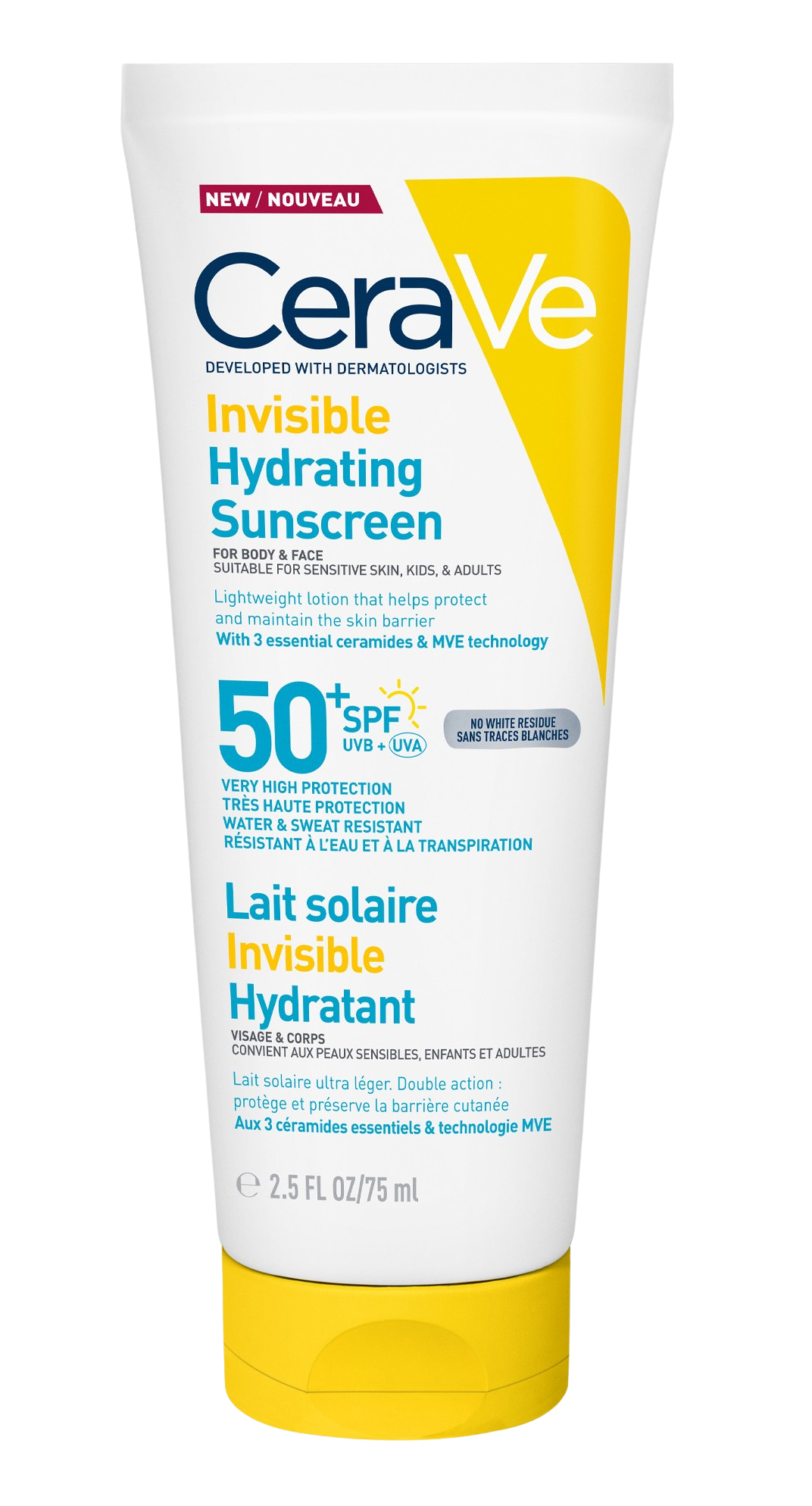 CERAVE Hydratační opalovací mléko SPF50, 75 ml