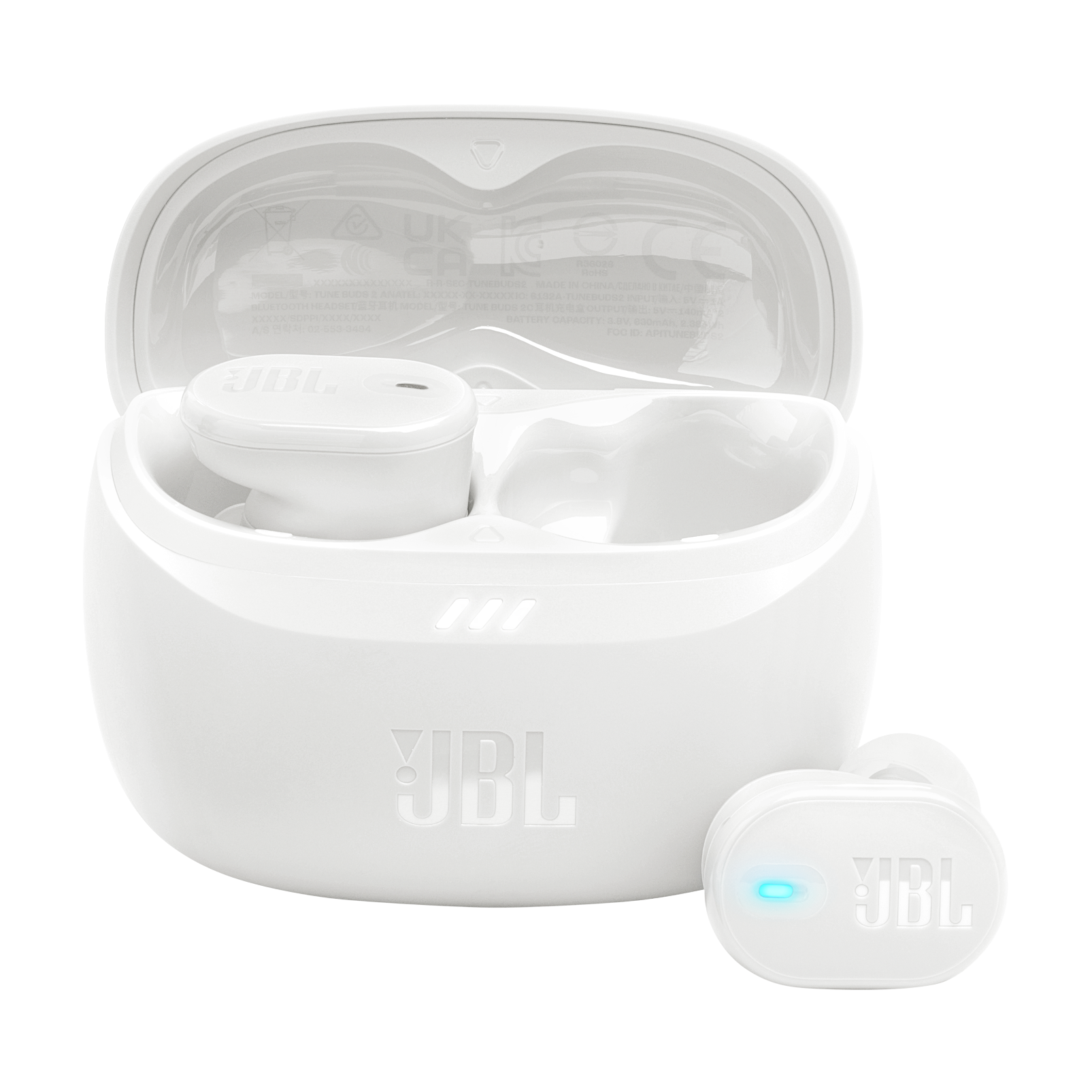 JBL Tune Buds2 White TWS sluchátka s potlačením hluku