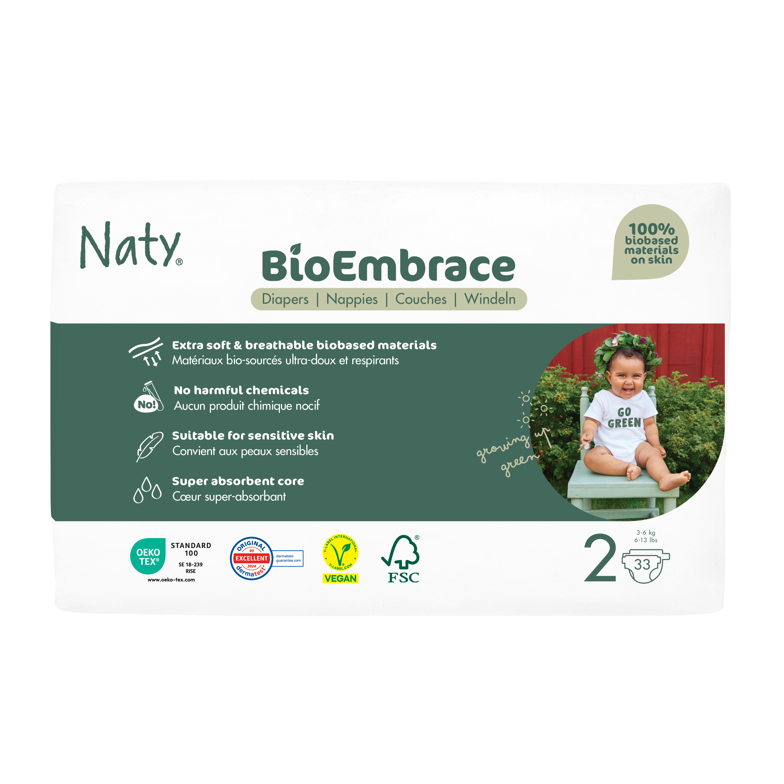 NATY Plenky Bioembrace Mini 3 - 6 kg, 33 ks
