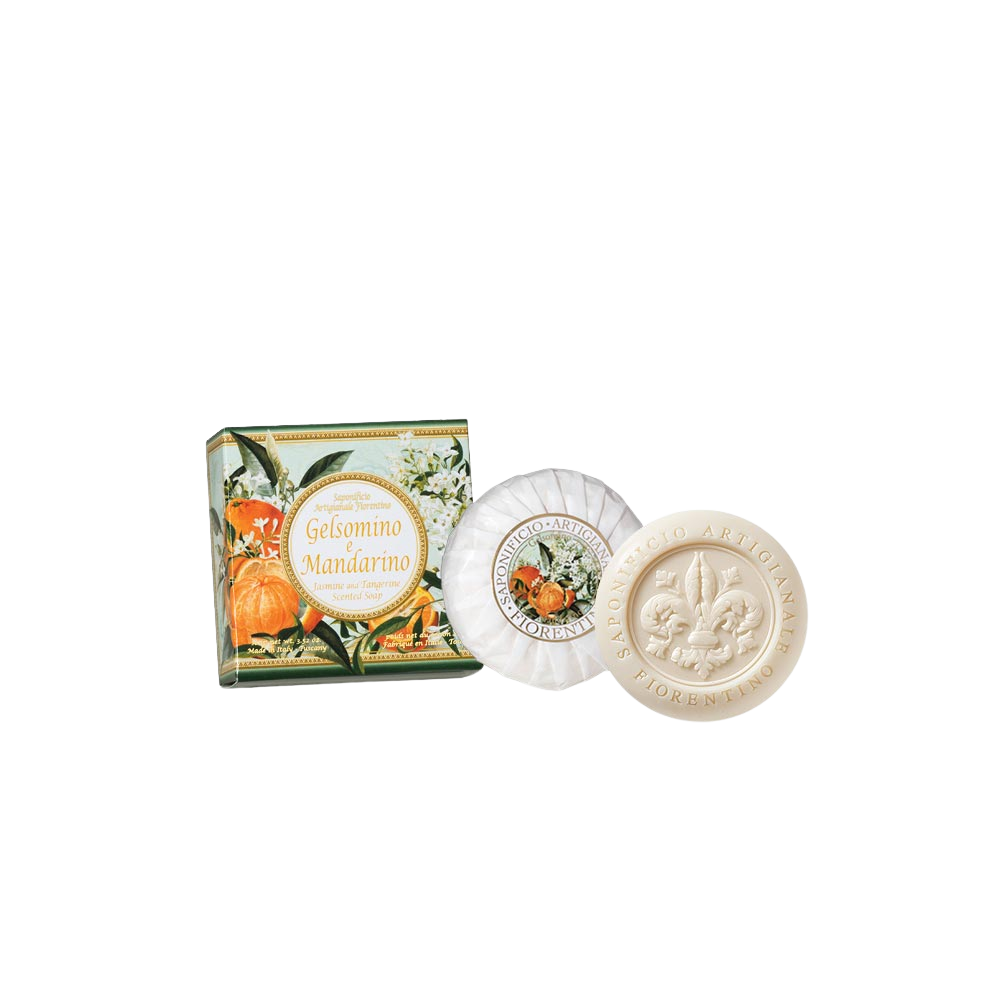 SAF FIORENTINO Kulaté mýdlo, Jasmín a mandarinka 100 g